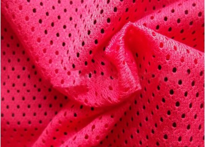 HP-YN  反光桃形網眼布  成份：100%滌綸  紗支75D 側面照